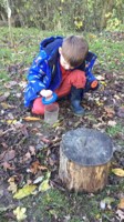 Pupil outside looking at nature