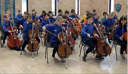 Children playing instruments